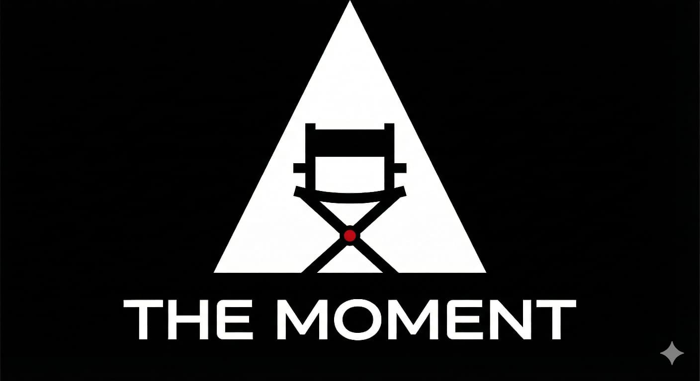 The Moment yönetmen koltuğu ve spot ışığı simgeli logo